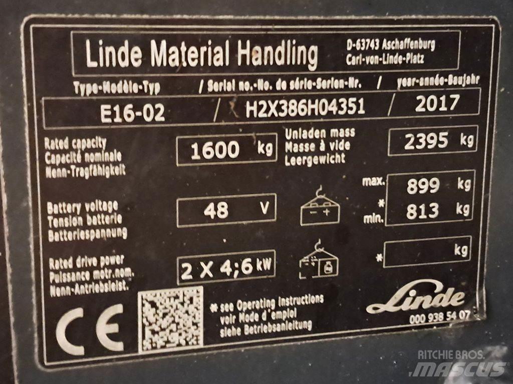 Linde E16-02 Električni viljuškari