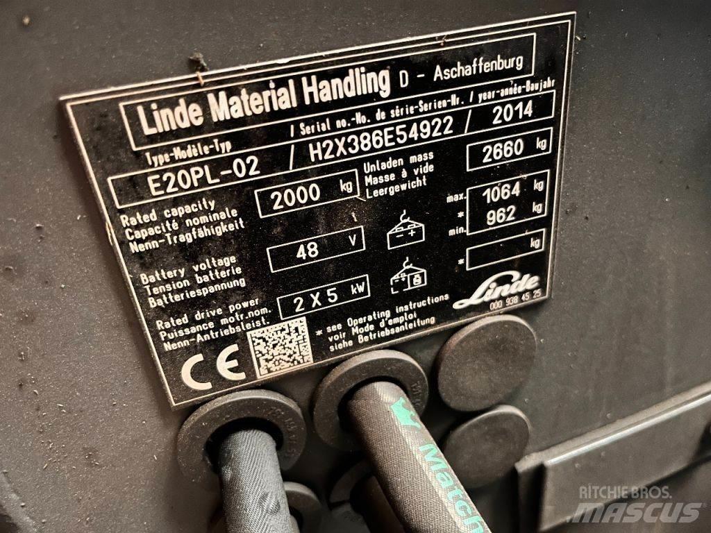 Linde E20PL-02 Električni viljuškari