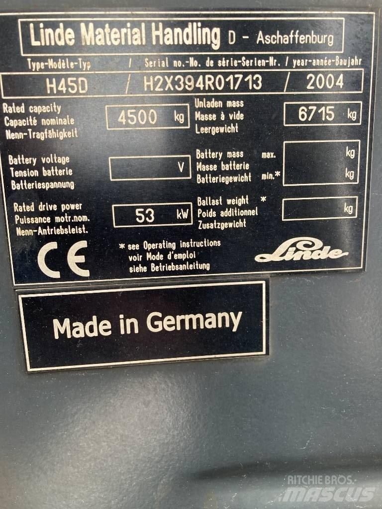 Linde H45D/394-01 Dizelski viljuškari