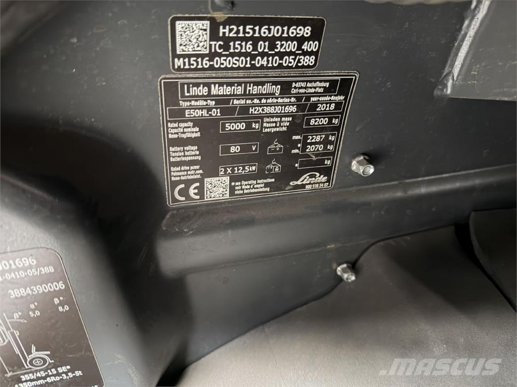 Linde E50HL-01 Električni viljuškari
