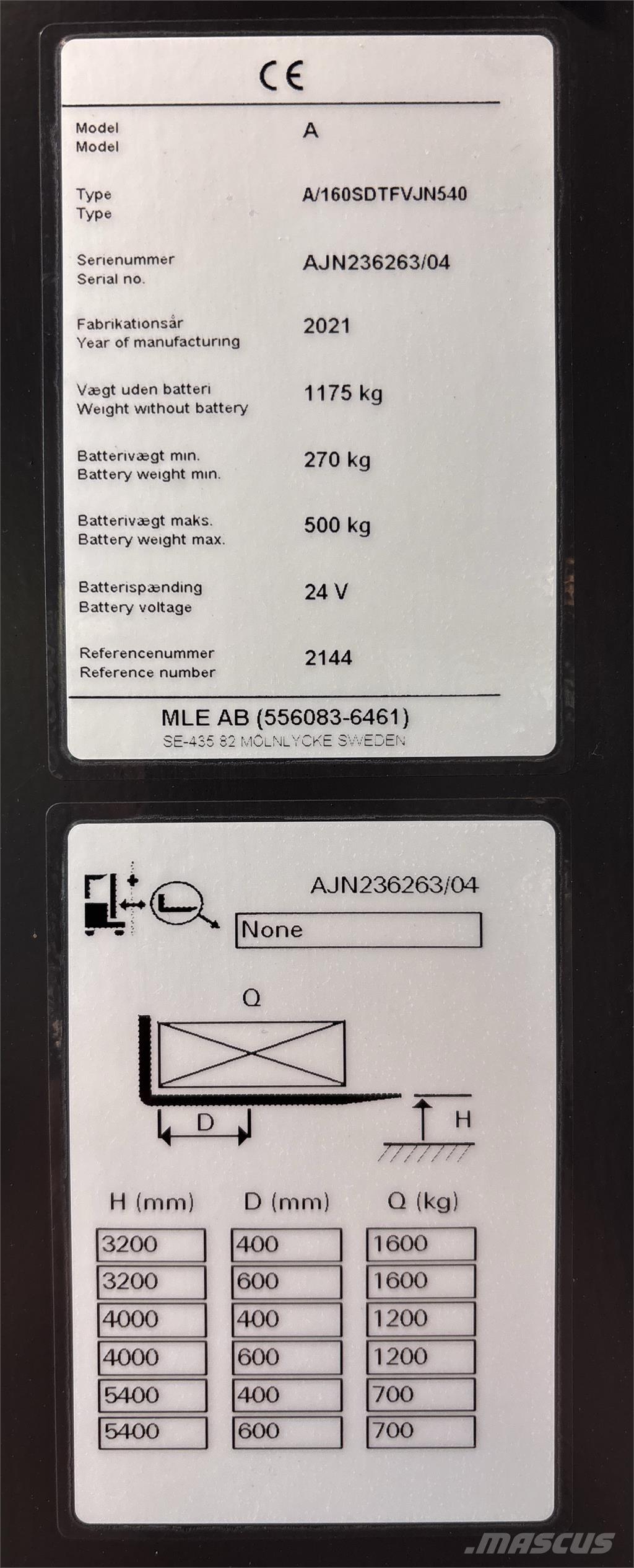 Atlet AJN160 Samopogonski ručni viljuškari