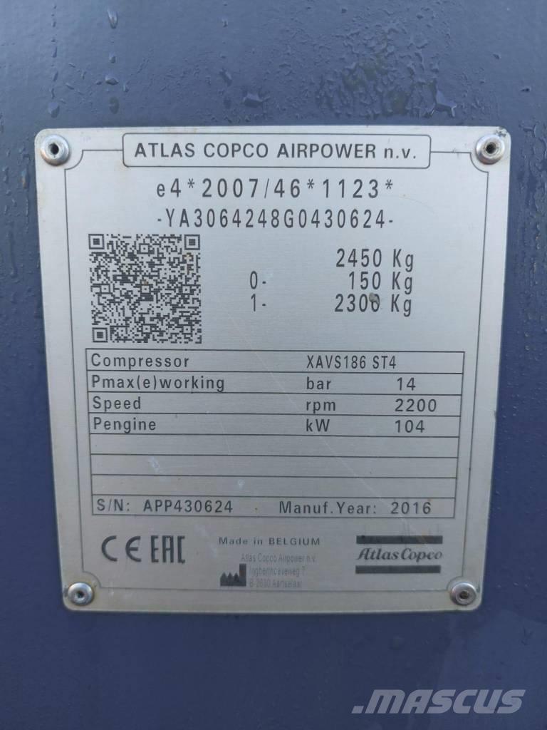 Atlas Copco XAVS186 Kompresori