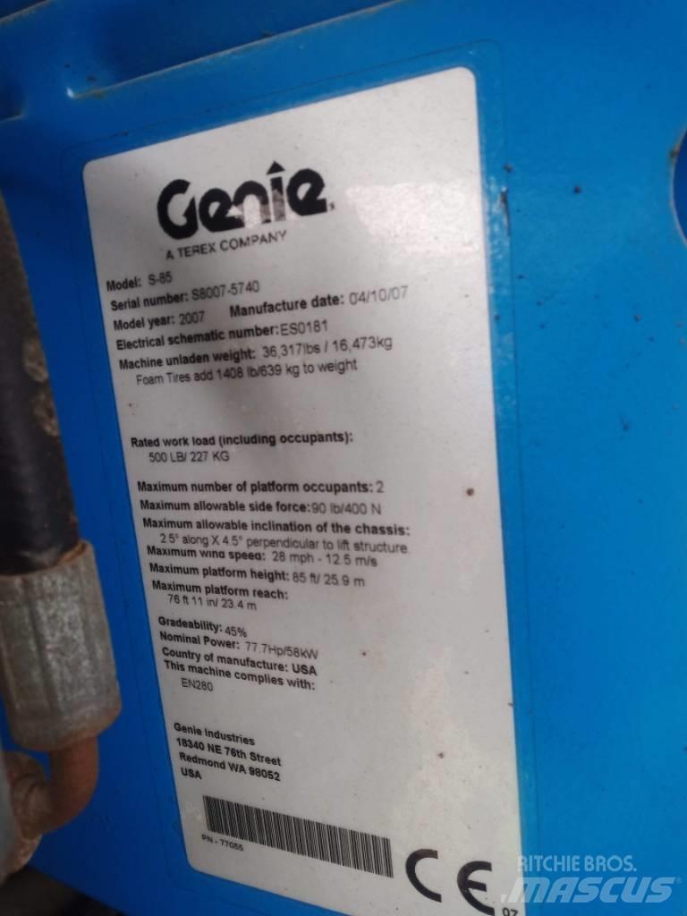 Genie S 85 Teleskopske podizne platforme
