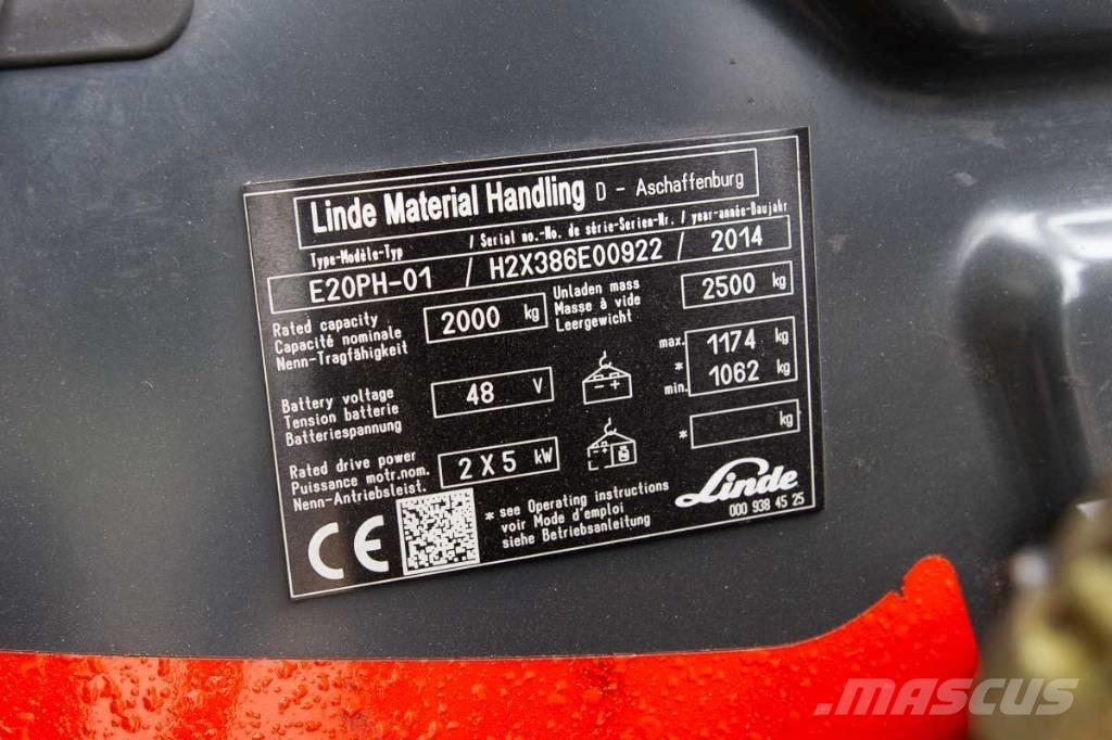 Linde E 20 Električni viljuškari