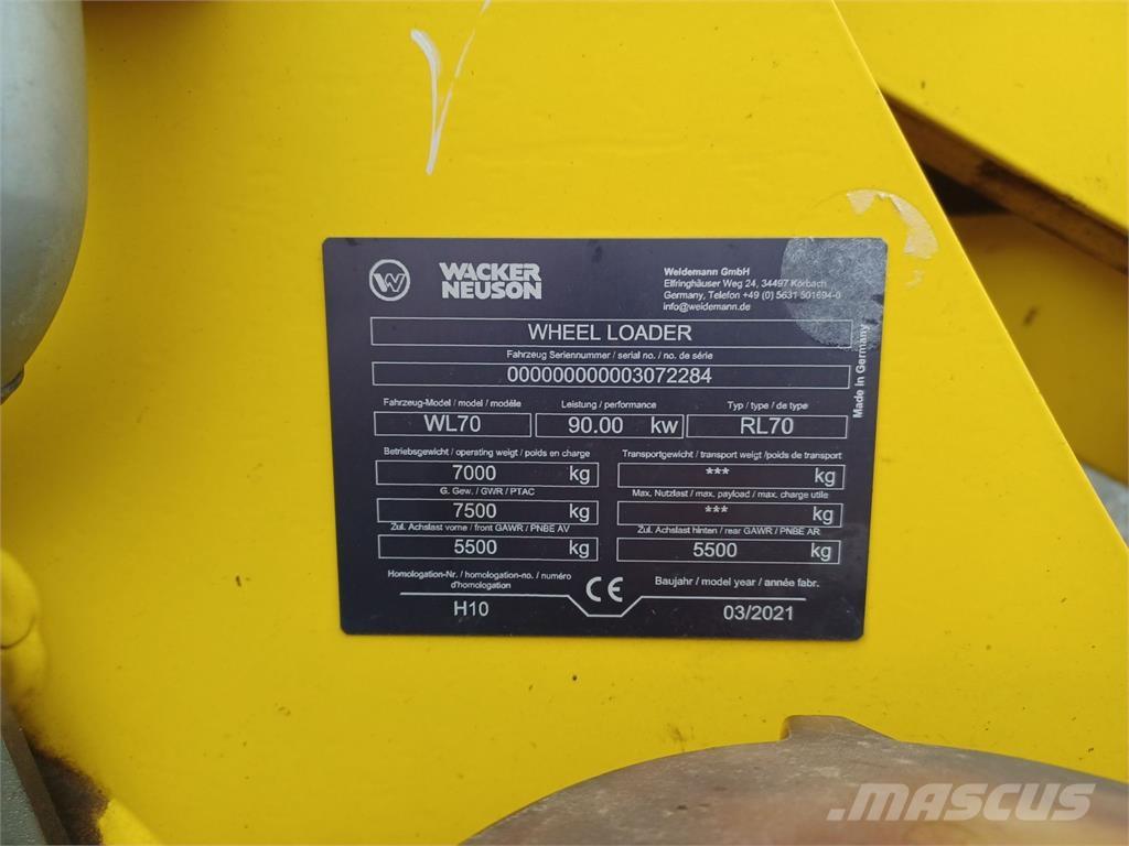 Weidemann WL70 Utovarivači na točkove