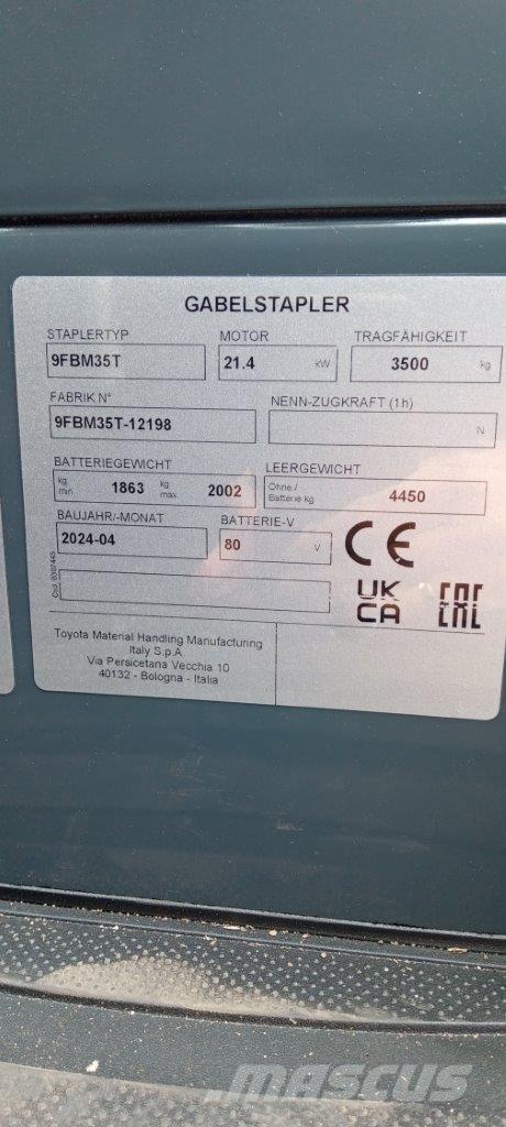 Toyota 9FBM35T Električni viljuškari