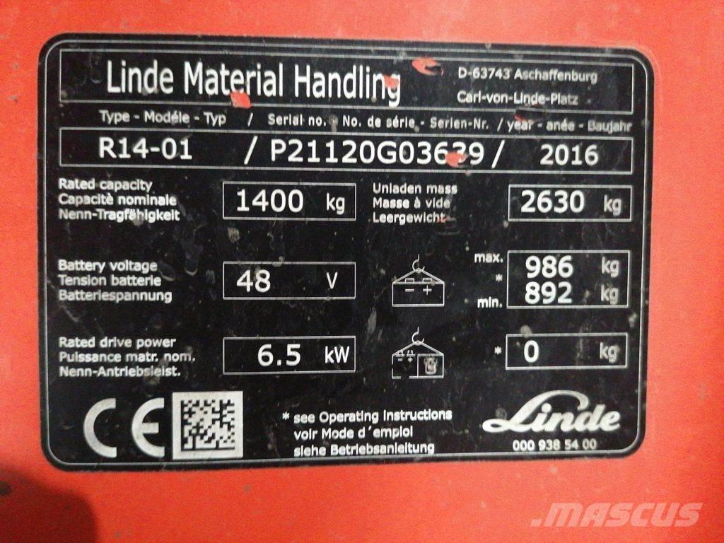 Linde R14-01 Viljuškari sa pomičnim stupom