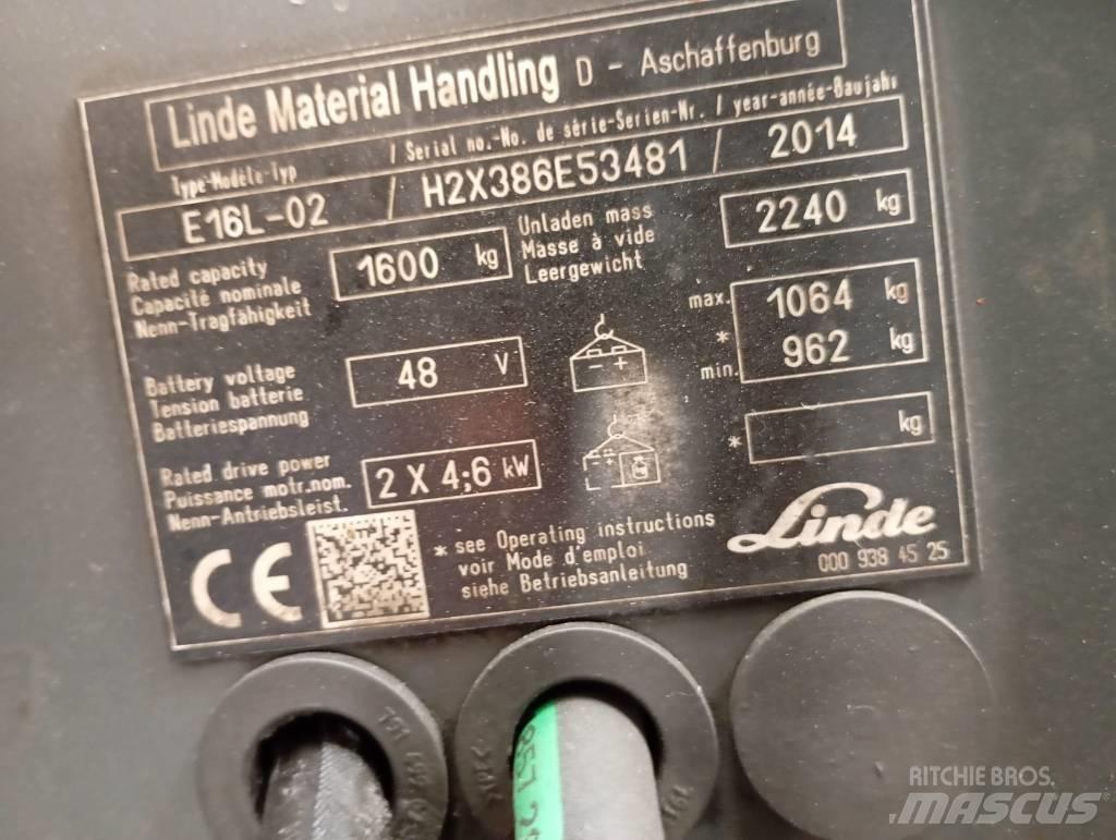 Linde E 16 Električni viljuškari