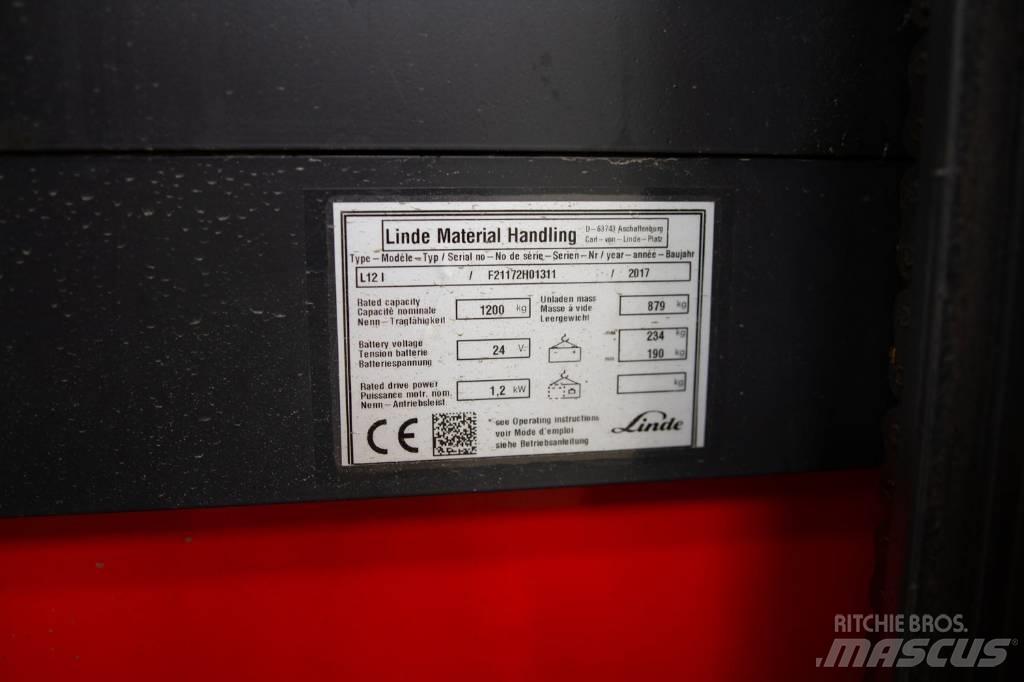 Linde L 12 Ručni električni viljuškar