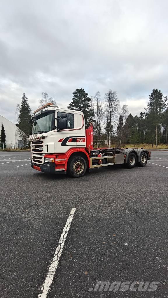 Scania G 440 Rol kiper kamioni sa kukom za podizanje tereta