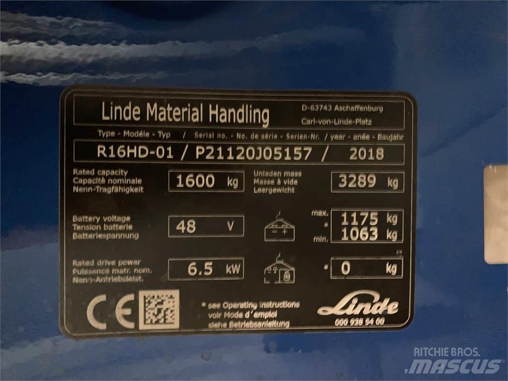 Linde R16HD Viljuškari sa pomičnim stupom