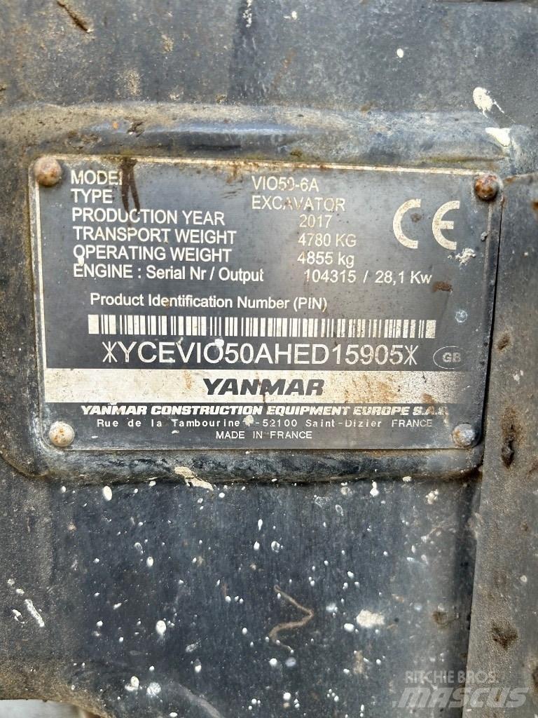 Yanmar VI050 - 6A Mini bageri < 7t