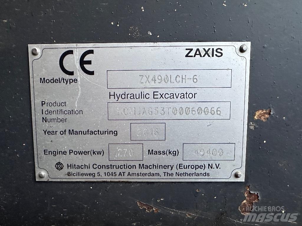 Hitachi ZX 490 LCH Bageri guseničari
