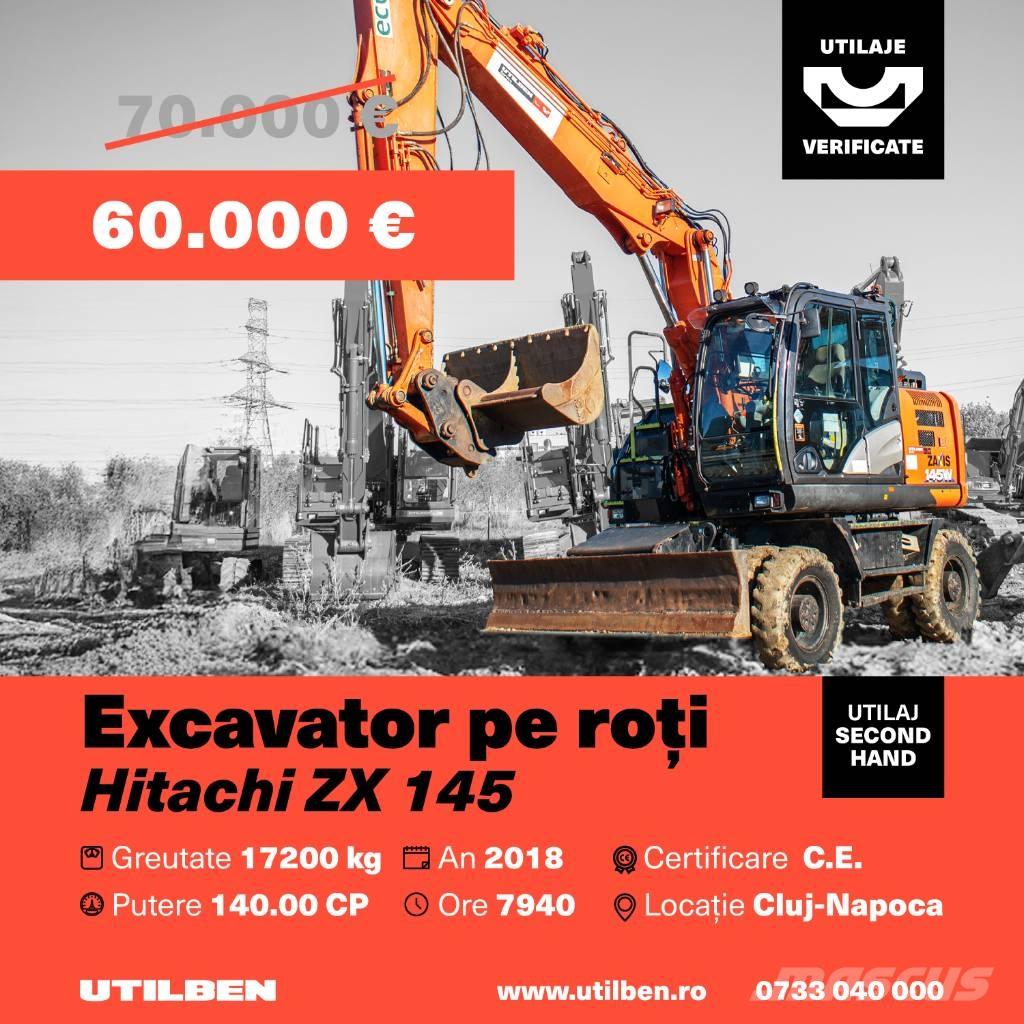  Hitach ZX 145 Bageri točkaši