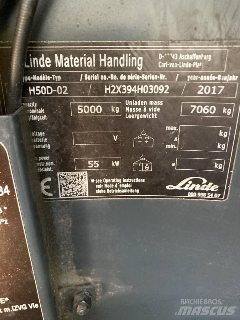 Linde H50D/394 Dizelski viljuškari