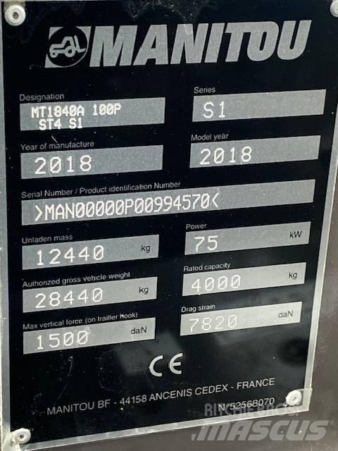 Manitou MT1840A Teleskopski viljuškari
