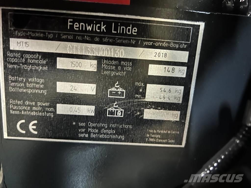 Linde MT 15 Nisko podizni električni viljuškar