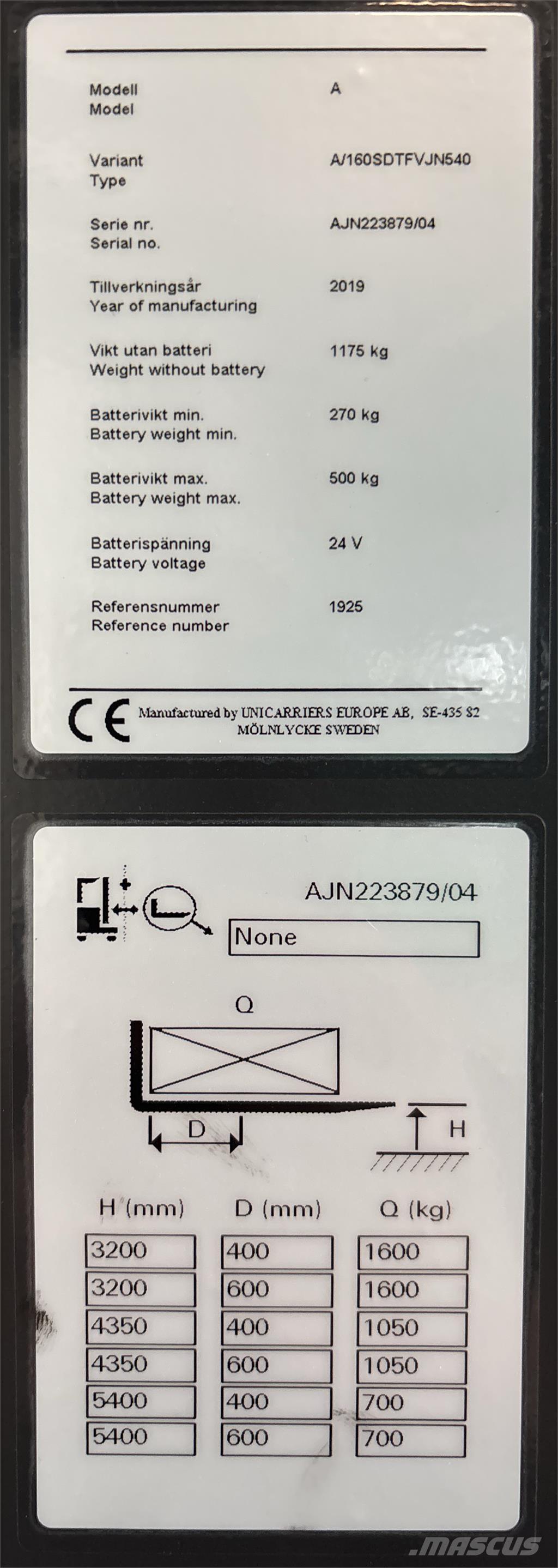 Atlet A160 Samopogonski ručni viljuškari