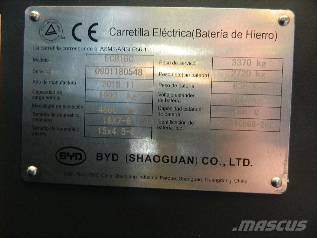 BYD ECB16C Električni viljuškari