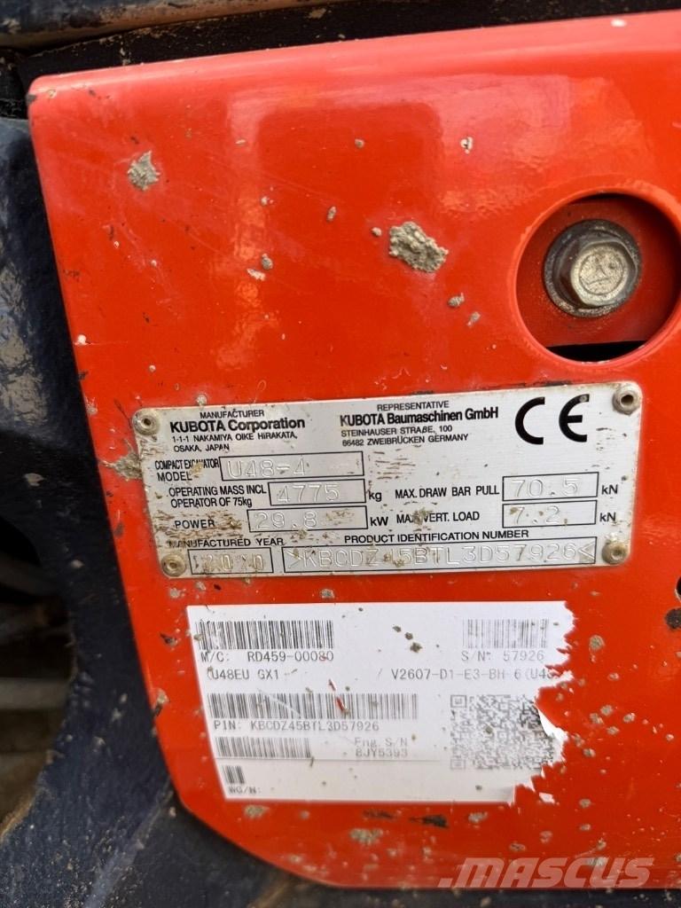 Kubota U 48 Mini bageri < 7t