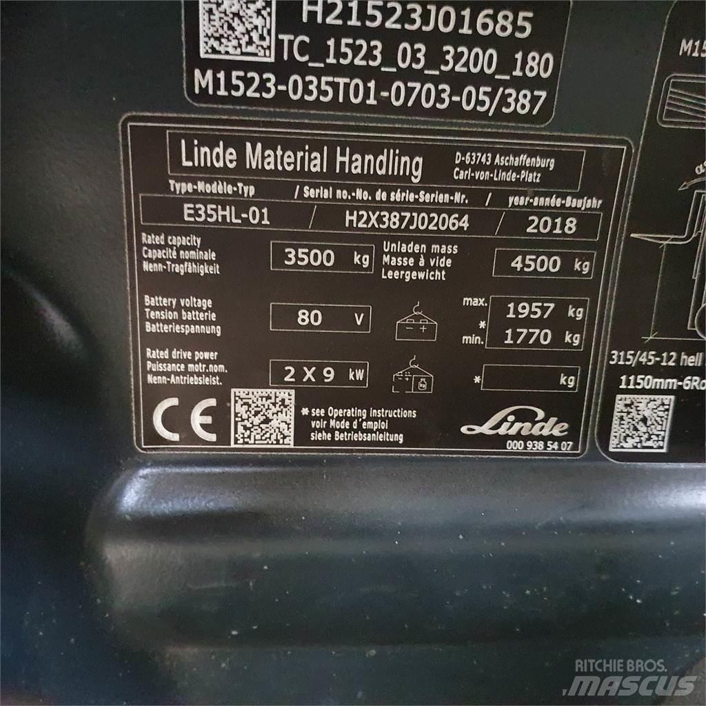Linde E35HL Električni viljuškari