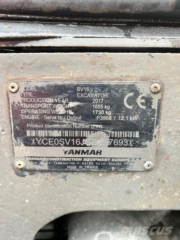 Yanmar SV 16 Mini bageri < 7t