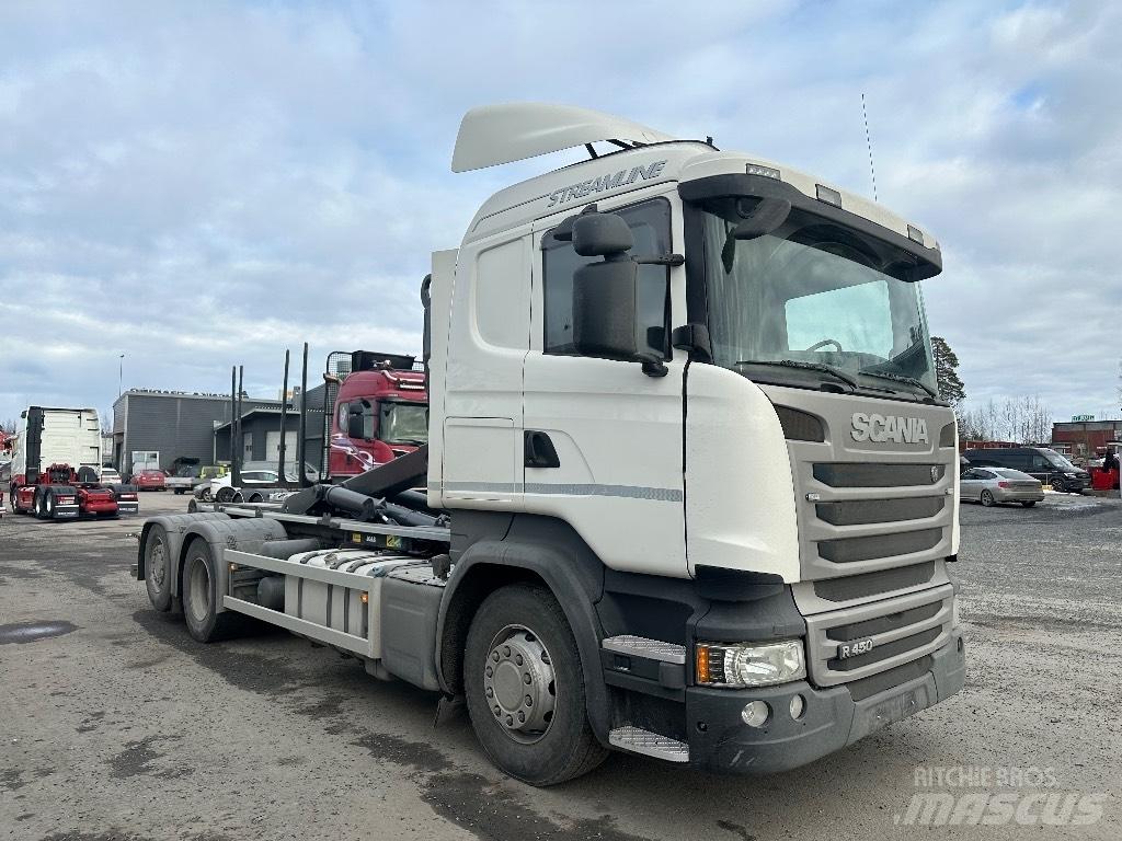 Scania R 450 6x2*4 Rol kiper kamioni sa kukom za podizanje tereta