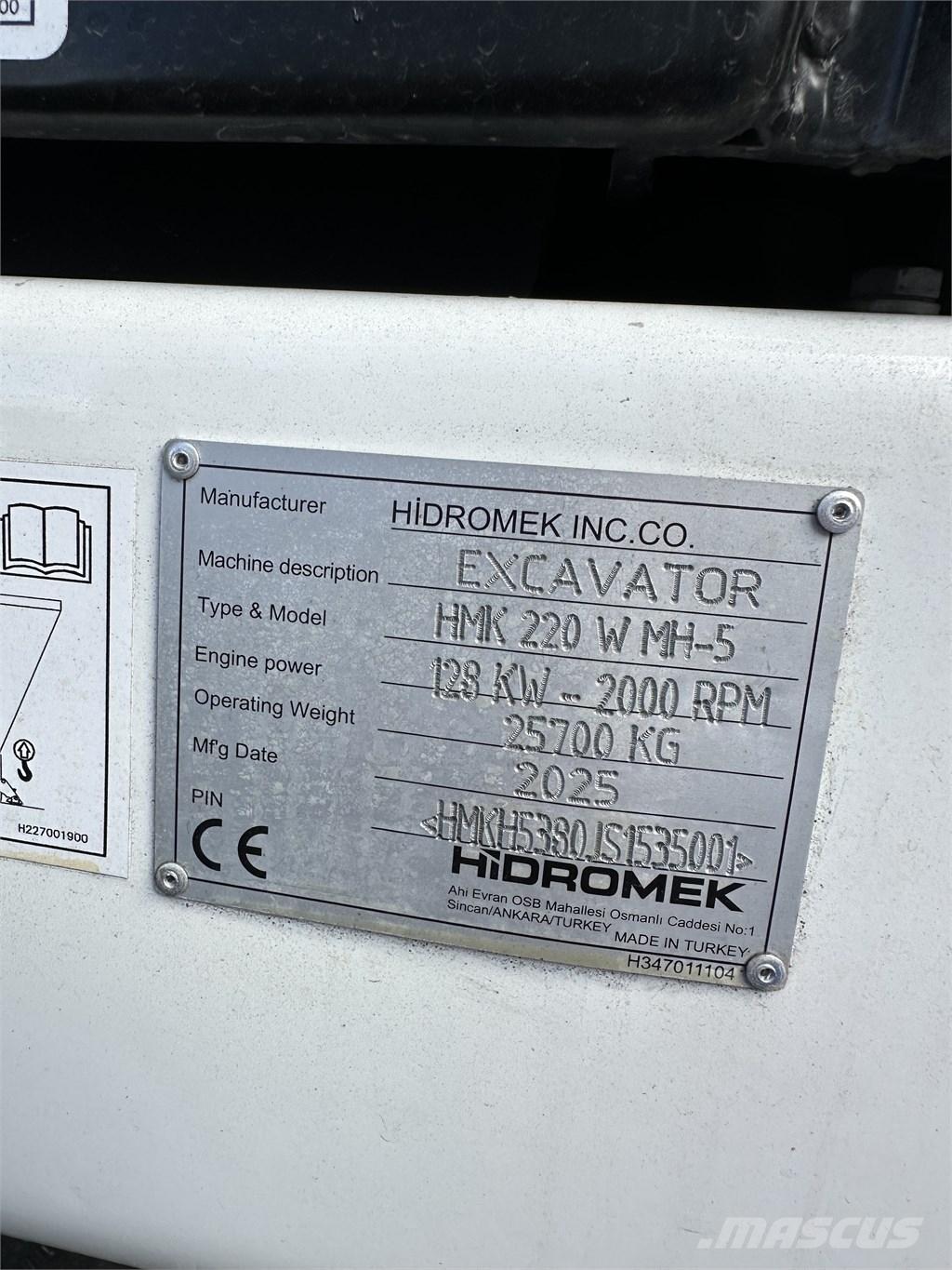 Hidromek 220W MH-5 Bageri za prenos primarnih/sekundarnih sirovina