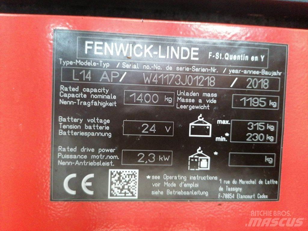 Linde L14 AP Ručni električni viljuškar