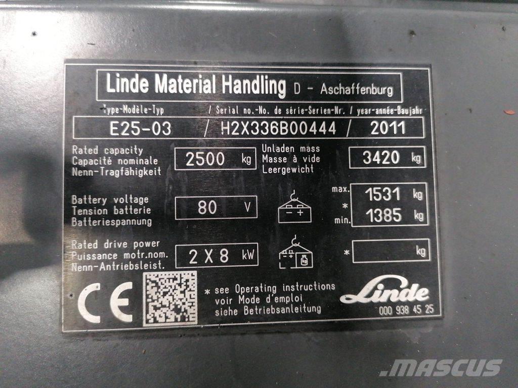 Linde E25-03 Električni viljuškari