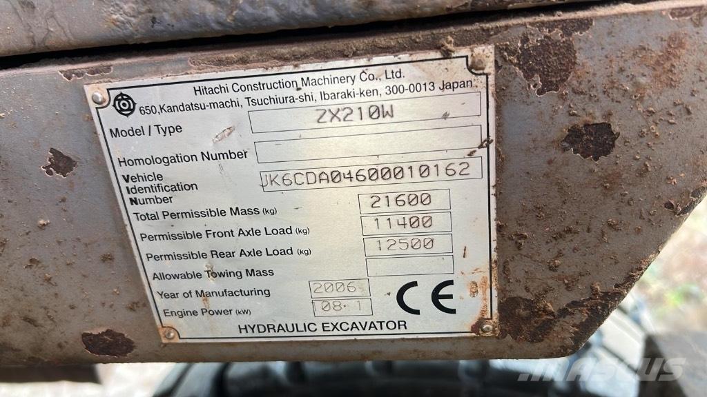 Hitachi ZX 210 W Bageri točkaši