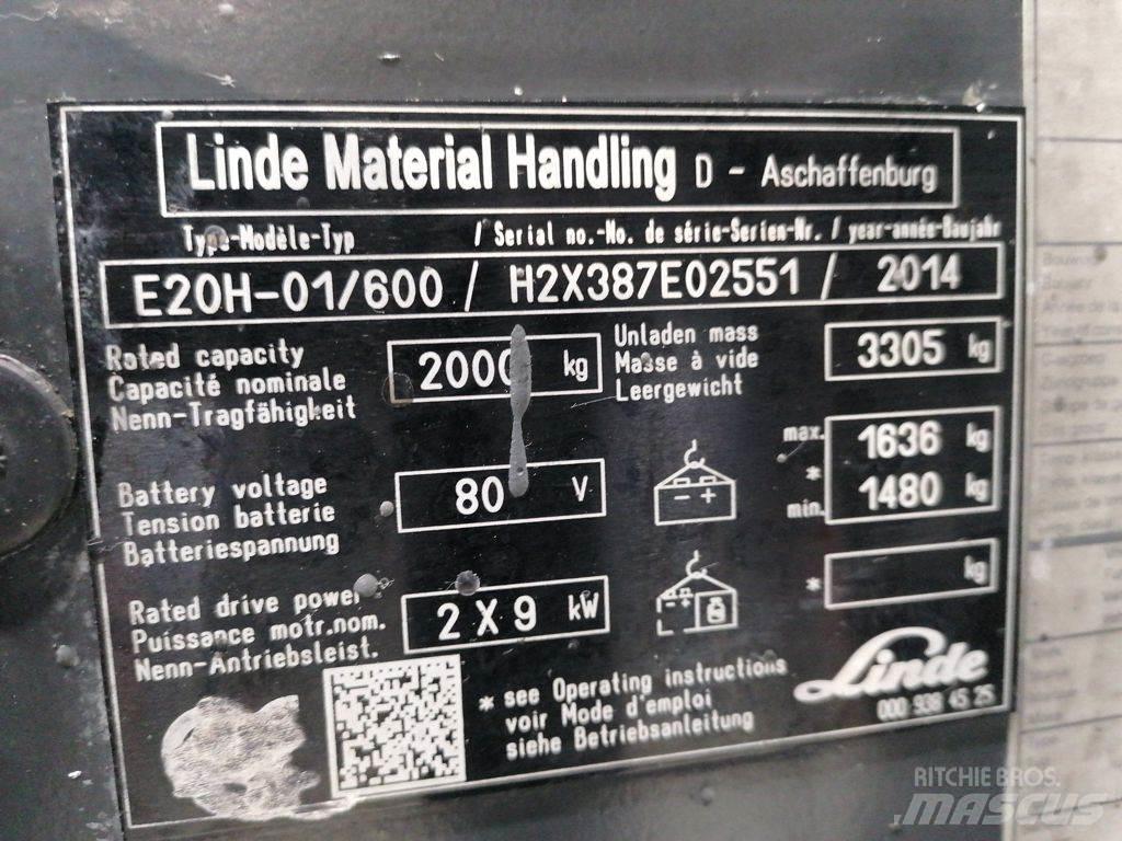 Linde E20H-01/600 Električni viljuškari