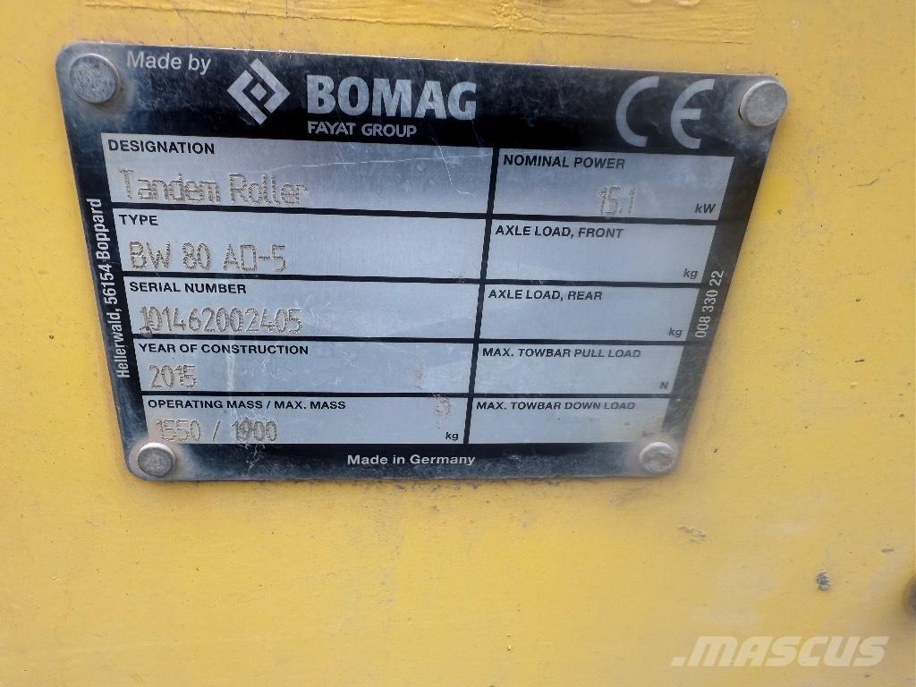 Bomag BW 80 AD-5 Valjci sa duplim bubnjem