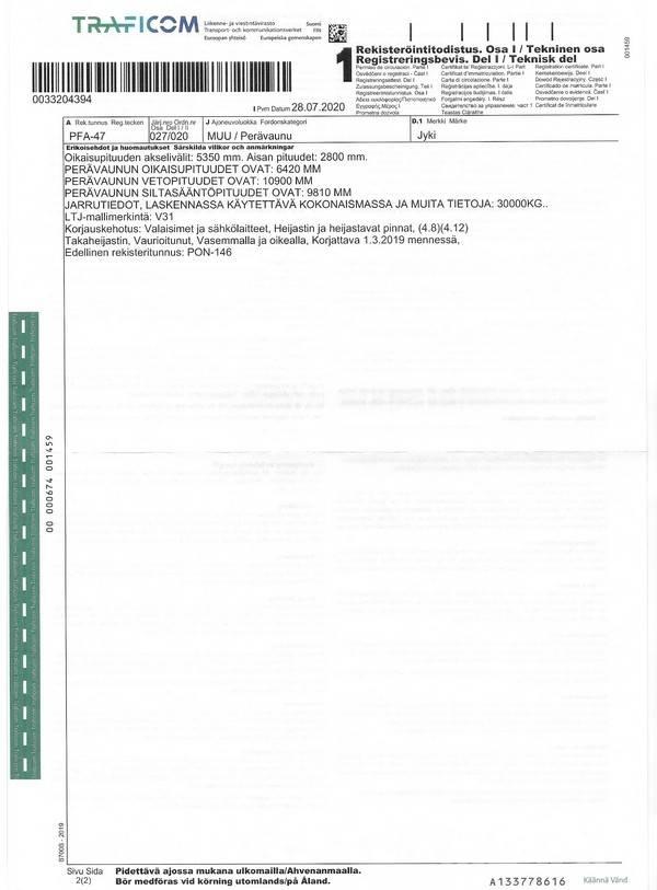 Jyki V 31 Kiperi prikolice