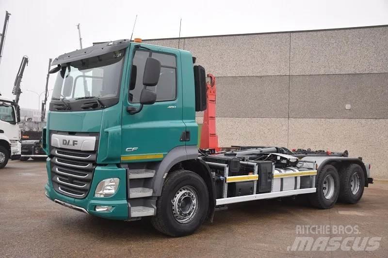 DAF CF 480 Rol kiper kamioni sa kukom za podizanje tereta
