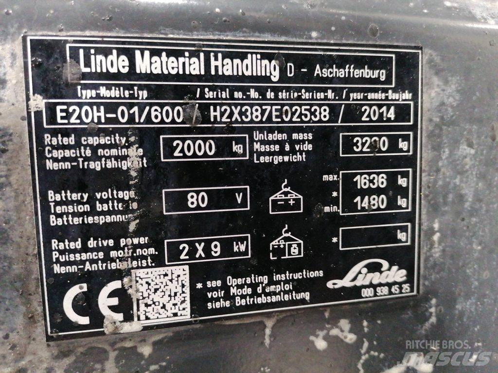 Linde E20H-01/600 Električni viljuškari