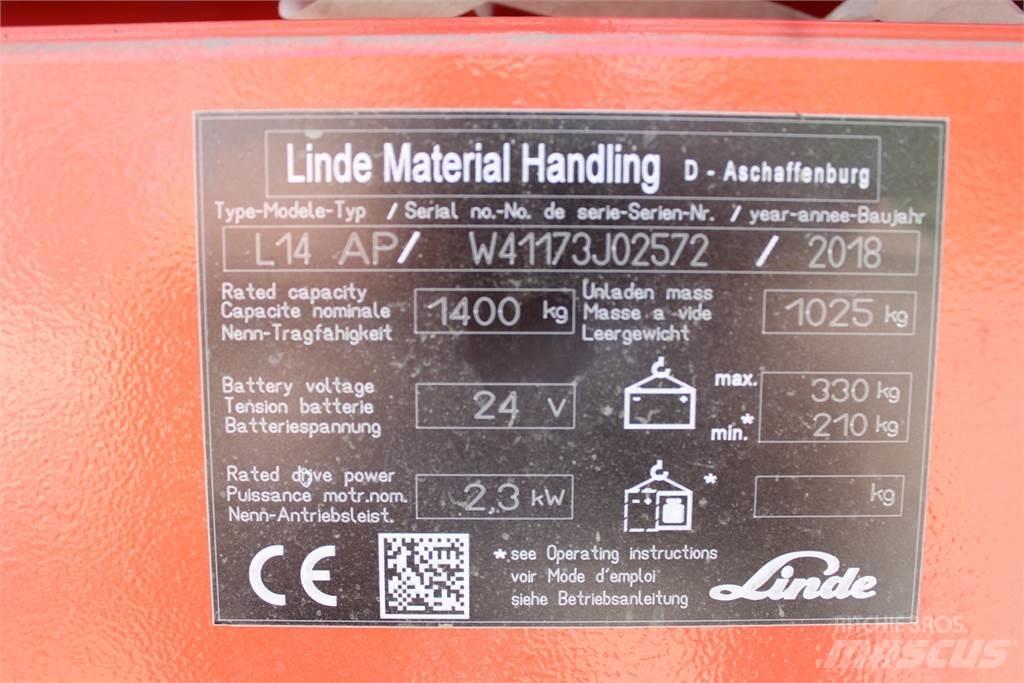 Linde L14APi Ručni električni viljuškar