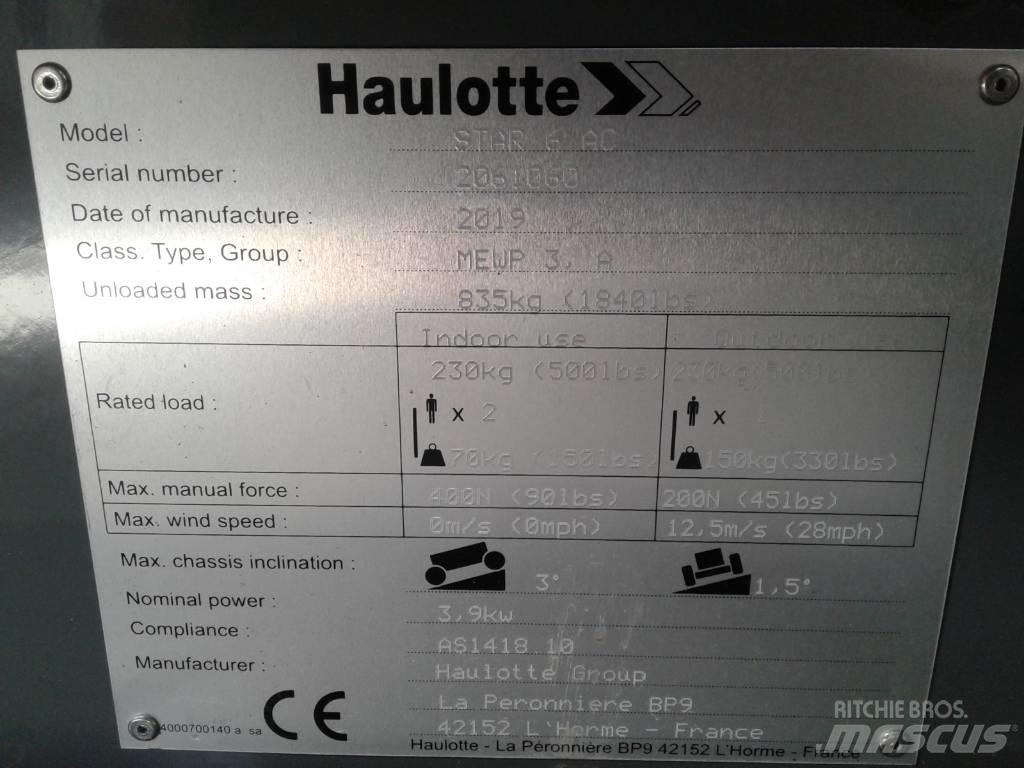Haulotte Star 6 Jarbolne penjajuće platforme