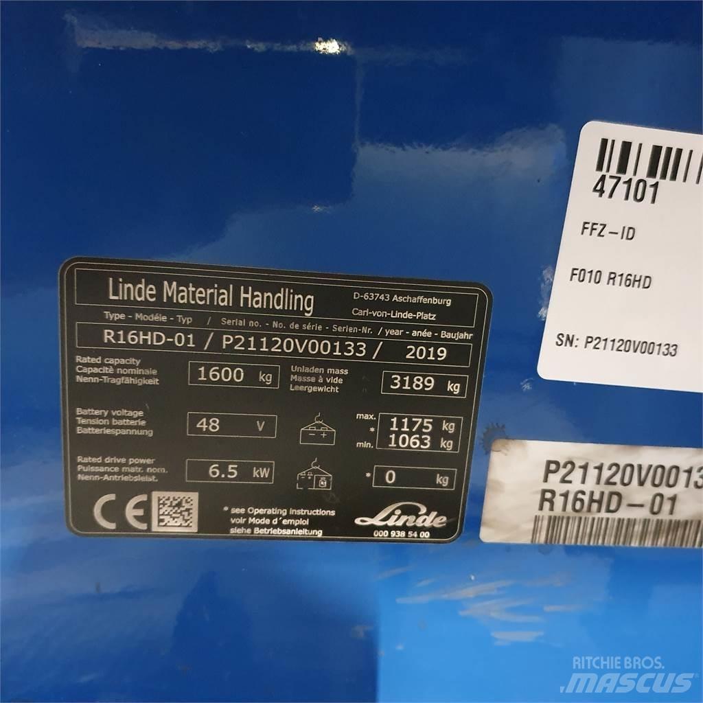 Linde R16HD Viljuškari sa pomičnim stupom