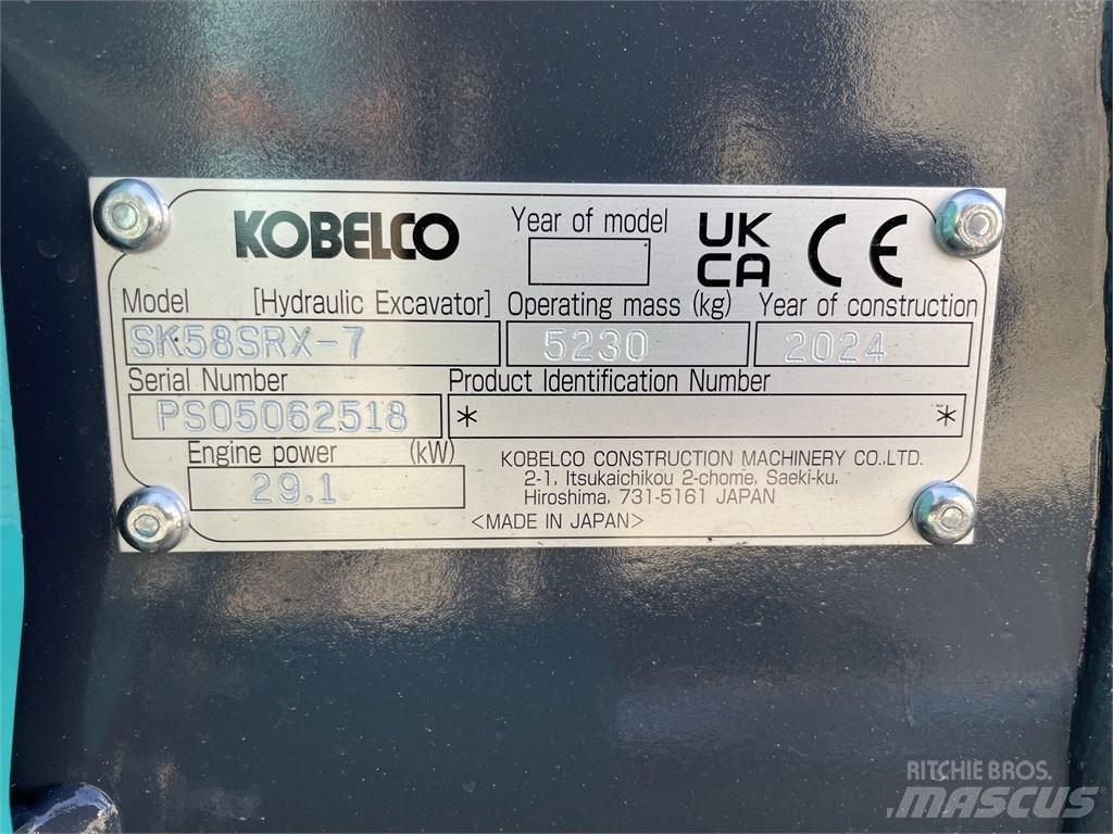 Kobelco SK 58 SRX-7 Mini bageri < 7t