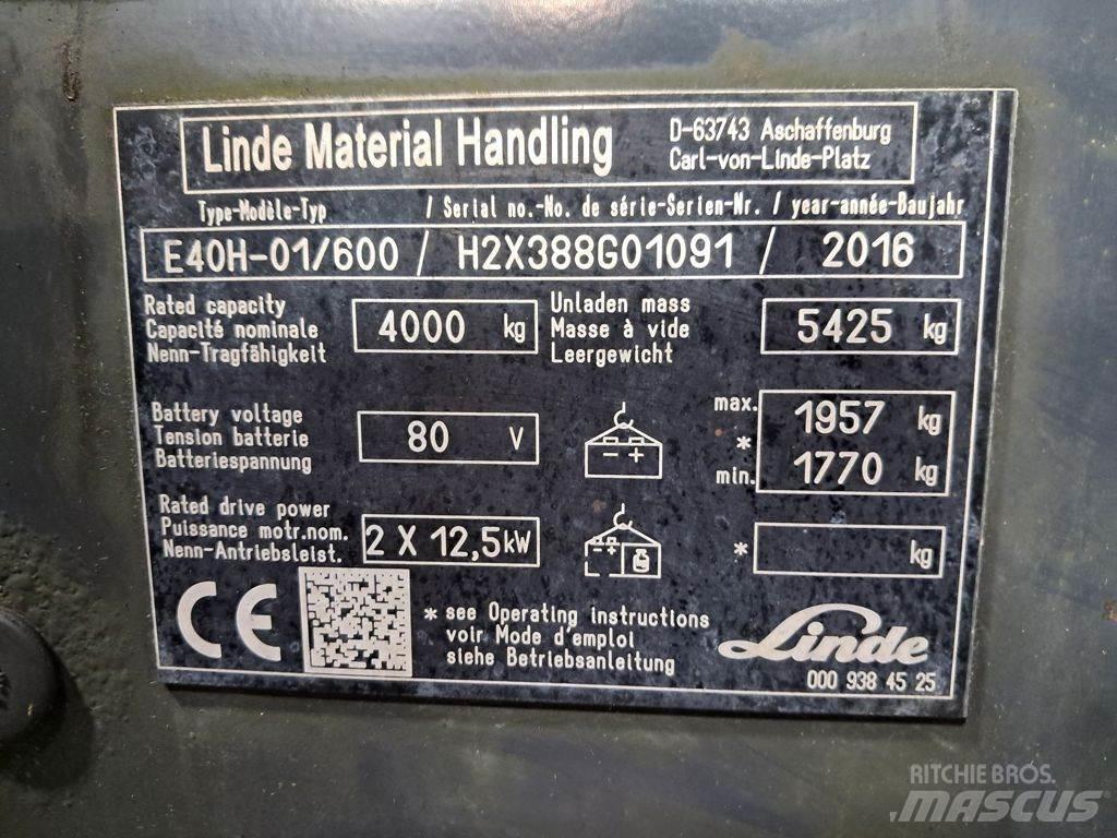Linde E40H-01/600 Električni viljuškari