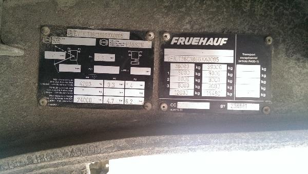 Fruehauf T36 Poluprikolice sa ciradom