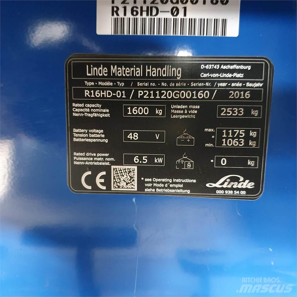 Linde R16HD Viljuškari sa pomičnim stupom