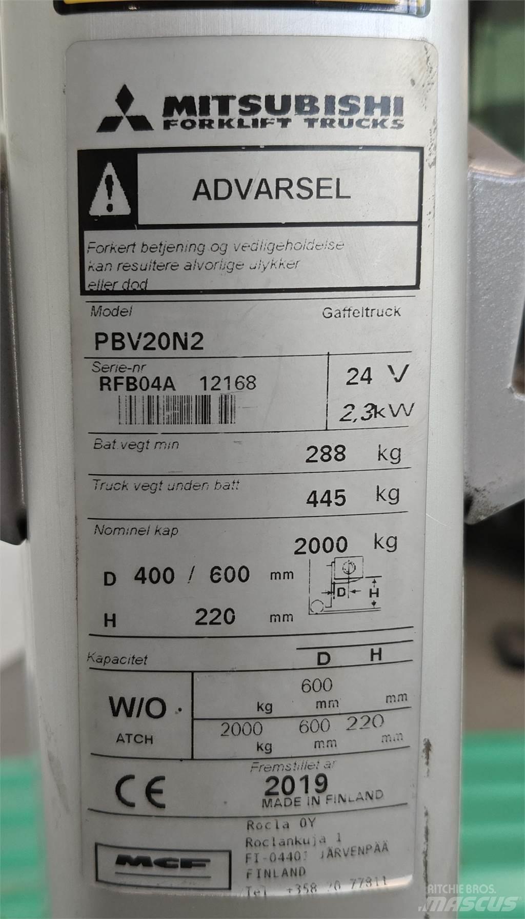 Mitsubishi PBV20N2 Viljuškari - ostalo
