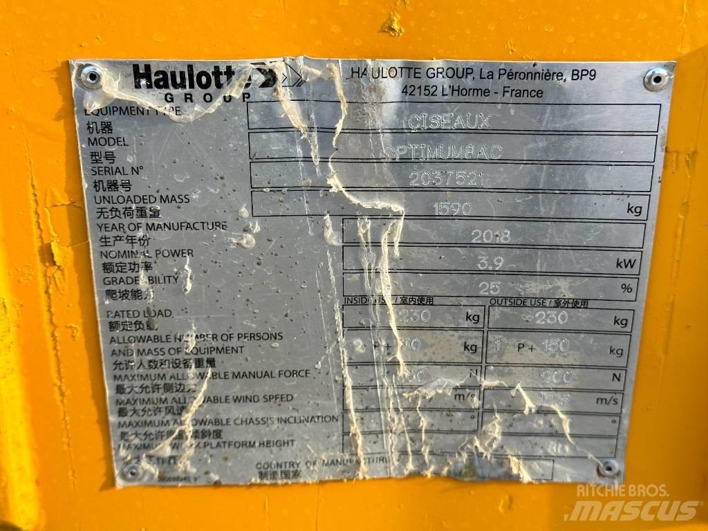 Haulotte OPTIMUM 8 Makazaste platforme