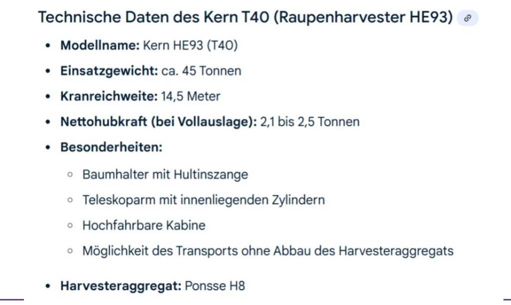 Kern T40 Harversteri