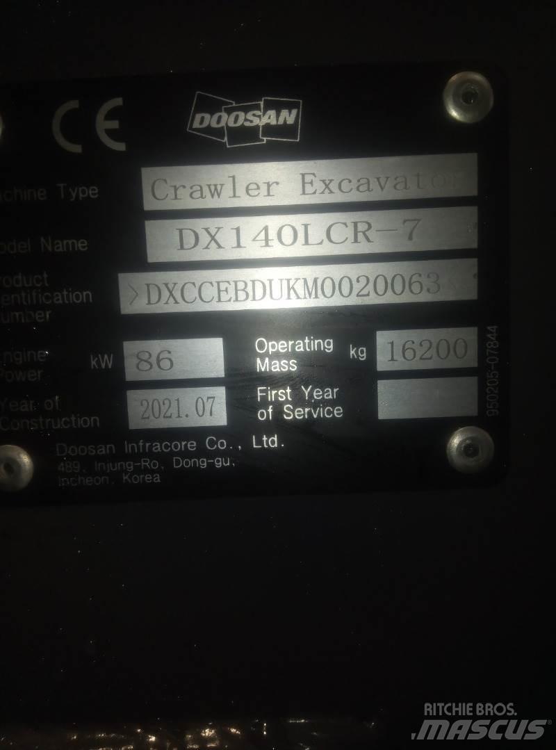 Doosan DX140LCR-7 Bageri guseničari