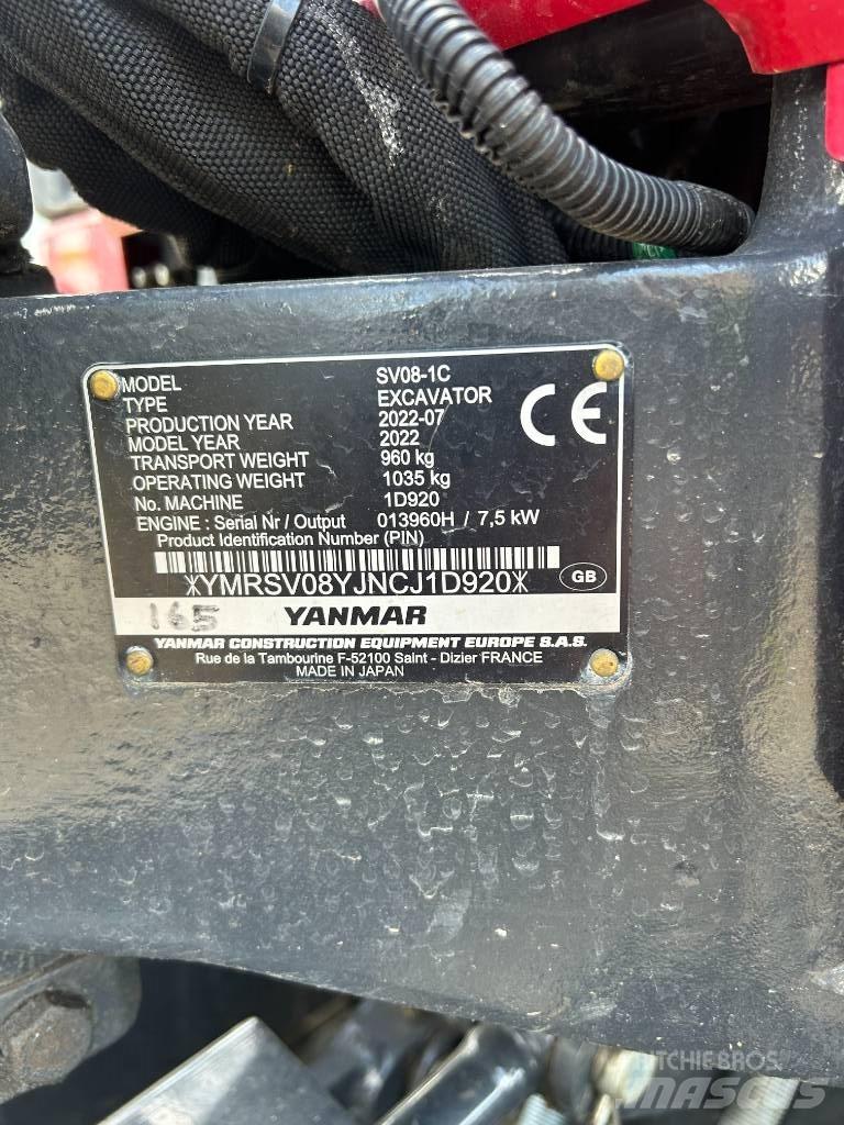 Yanmar SV08-1C Mini bageri < 7t