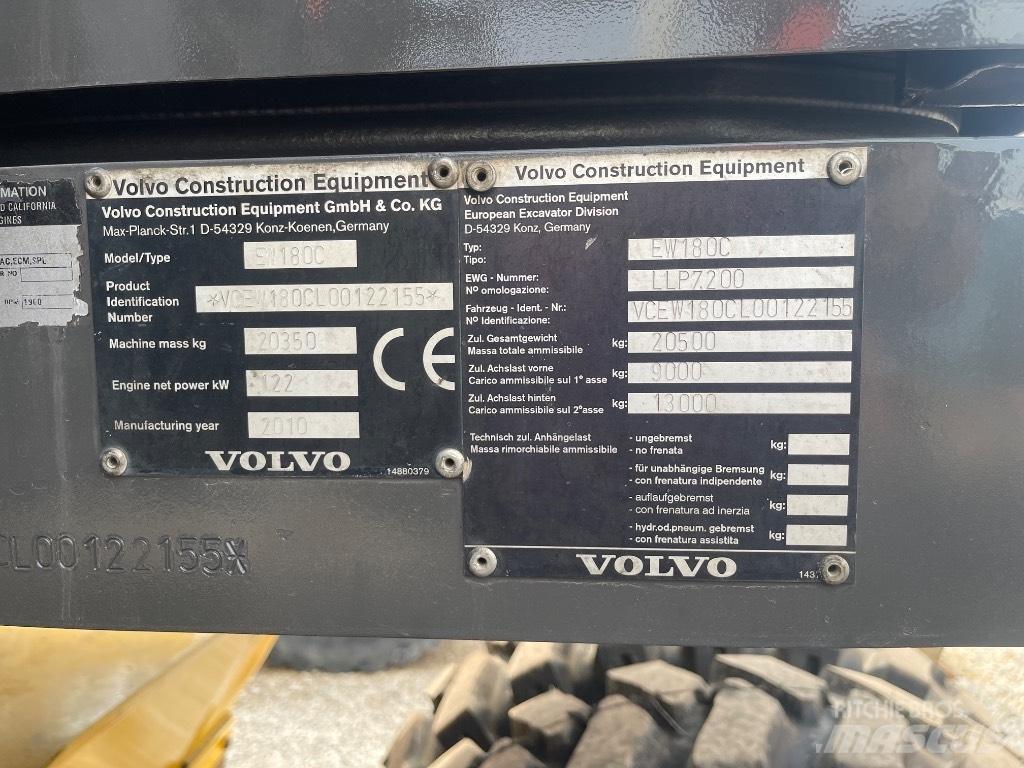 Volvo EW 180 C Bageri točkaši