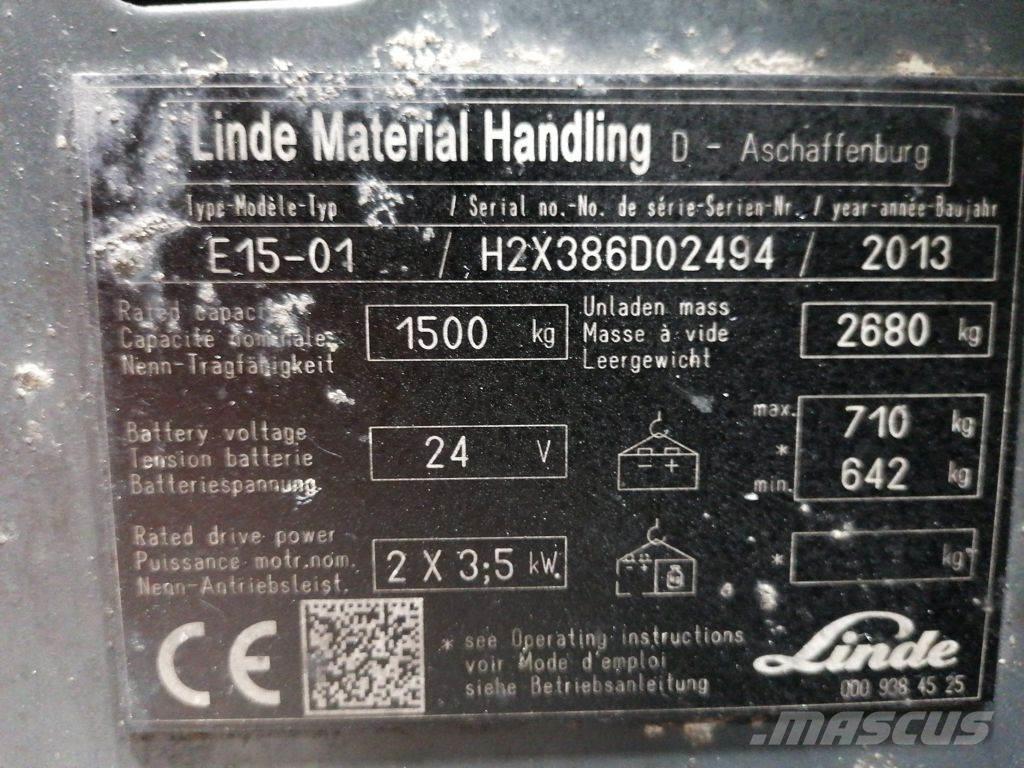 Linde E15-01 Električni viljuškari